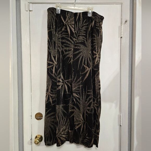 MSK Glitter-Print Palazzo Pants wide leg sz 3x - Picture 4 of 12